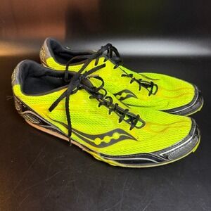 Saucony Velocity 4 20105-4 Neon Yellow Mesh Track Spikes Mens 9.5